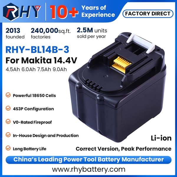 Lithium ion 14.4V 4.5Ah 6.0Ah 7.5Ah 9.0Ah Battery Pack For Makita Power Tools BL1430 BL1440 BL1450