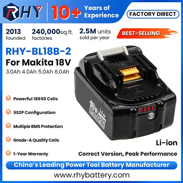 18V 3.0Ah 4.0Ah 5.0Ah 6.0Ah Li-ion Compatible Battery for Makita LXT Power Tool BL1850B BL1860B BL1840B