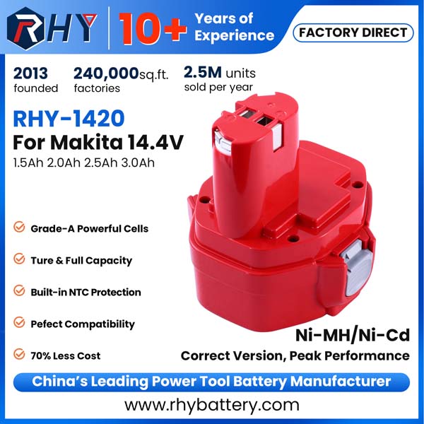 14.4V 1.5Ah 2Ah 2.5Ah 3Ah Ni-MH & Ni-Cd Replacement Battery Makita Cordless Tools PA14 1420 1422