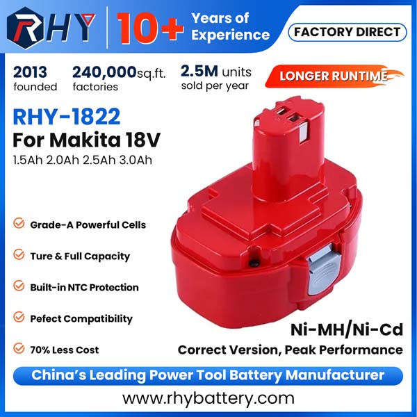 18V 1.5Ah 2Ah 2.5Ah 3Ah Ni-MH & Ni-Cd Battery Compatible with Makita Cordless Drill Power Tools PA18 192827-3