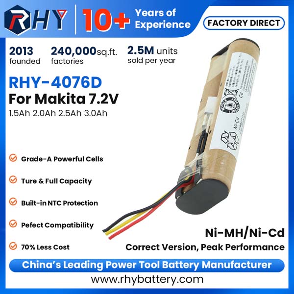 7.2V 1.5Ah 2Ah 2.5Ah 3Ah Ni-MH & Ni-Cd Stick Battery for Makita 4076 4076D 4076DWR 4076DWX
