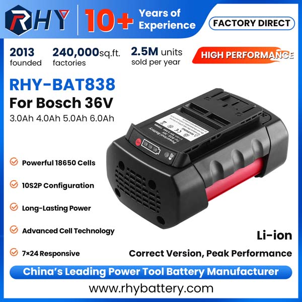 36V 3.0Ah 4.0Ah 5.0Ah 6.0Ah Lithium Ion Battery For Bosch Tools GBA 36V BAT810 BAT836 BAT838 BAT840