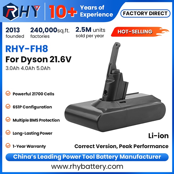 21.6V 3.0Ah 4.0Ah 5.0Ah Vacuum Cleaner Battery Replacement For Dyson V8 SV10 967834-07