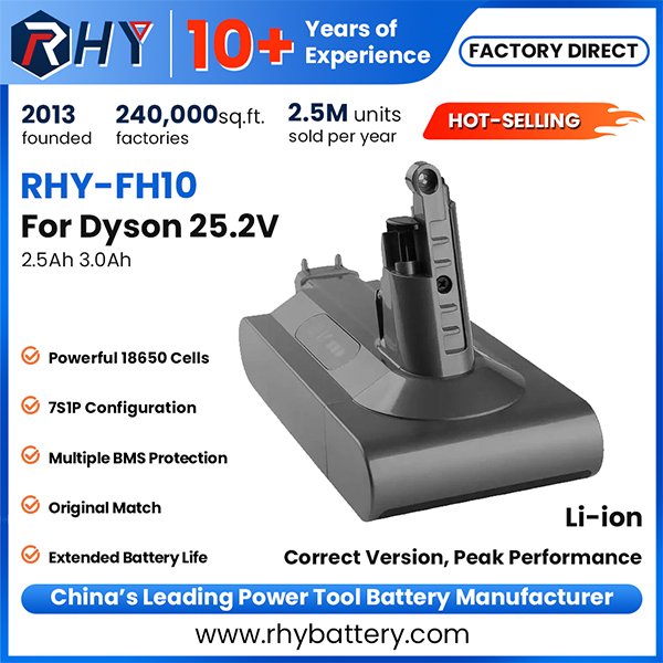 25.2V 2.0Ah 2.5Ah 3.0Ah For Dyson Cordless Vacuum Cleaners Battery V10 SV12 242151 206340