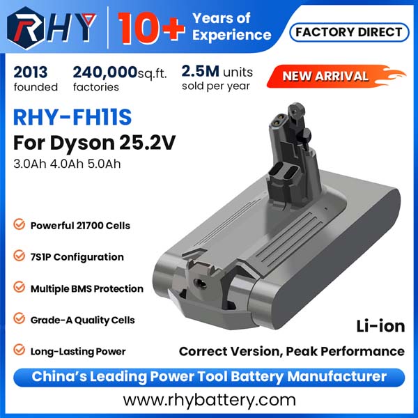 25.2V 3.0Ah 4.0Ah 5.0Ah Replacement For Dyson V11 Screw-in Cordless Vacuum Cleaners Battery 970145-05