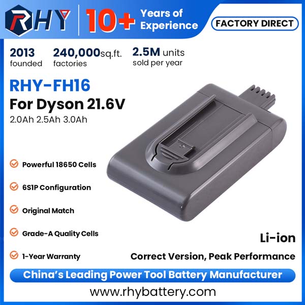 21.6V 2.0Ah 2.5Ah 3.0Ah for Dyson DC16 Vacuum Cleaner Battery 12097 912433-01 912433-03 912433-04 BP01