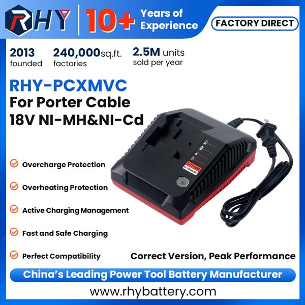 18V 3A Li-ion NiCd & NiMH Battery Charger Replace for Porter Cable PCXMVC PCLMVC