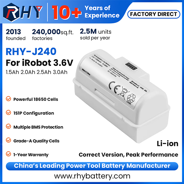 3.6V 1.5Ah 2.0Ah 2.5Ah 3.0Ah Li-ion Mop Cleaner Battery Pack for iRobot Braava BC674 4446040