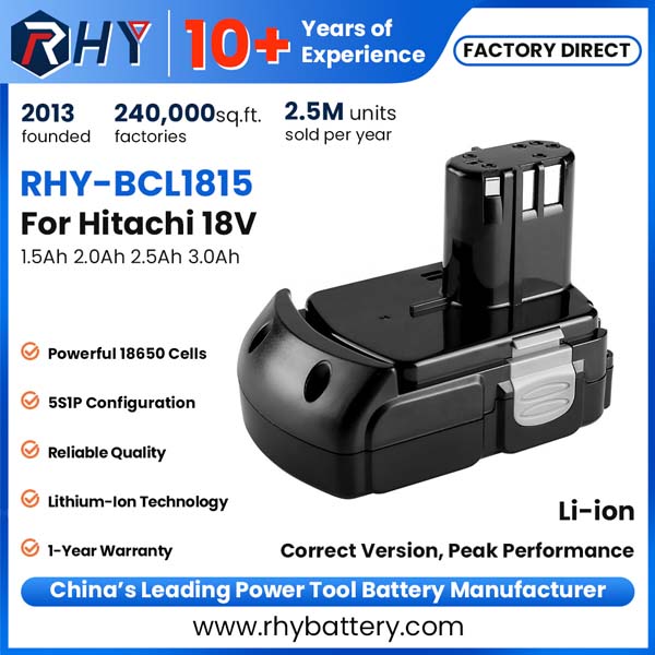 18V 1.5Ah 2.0Ah 2.5Ah 3.0Ah Lithium-ion Battery Pack BCL1815 For Hitachi / HiKOKI Power Tools