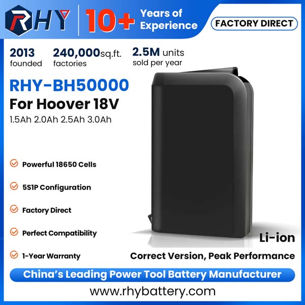18 Volt 2.0Ah 2.5Ah 3.0Ah Battery For Hoover Linx Robot Vacuum Cleaners Parts BH50000 BH50010 302723001 