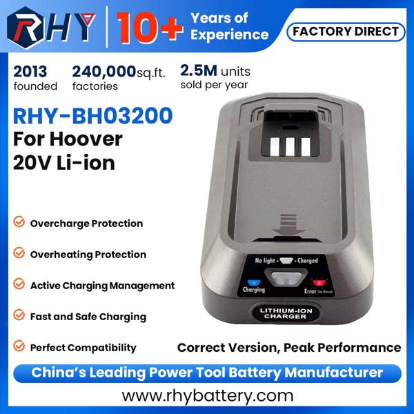 20V Battery Charger BH03200 Replacement for Hoover 20V BH03100 BH03120PC Vacuum Cleaner Battery